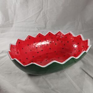 Novogratz Watermelon Melamine Serving Bowl Oval 12 x 8.5 x 3.5 in